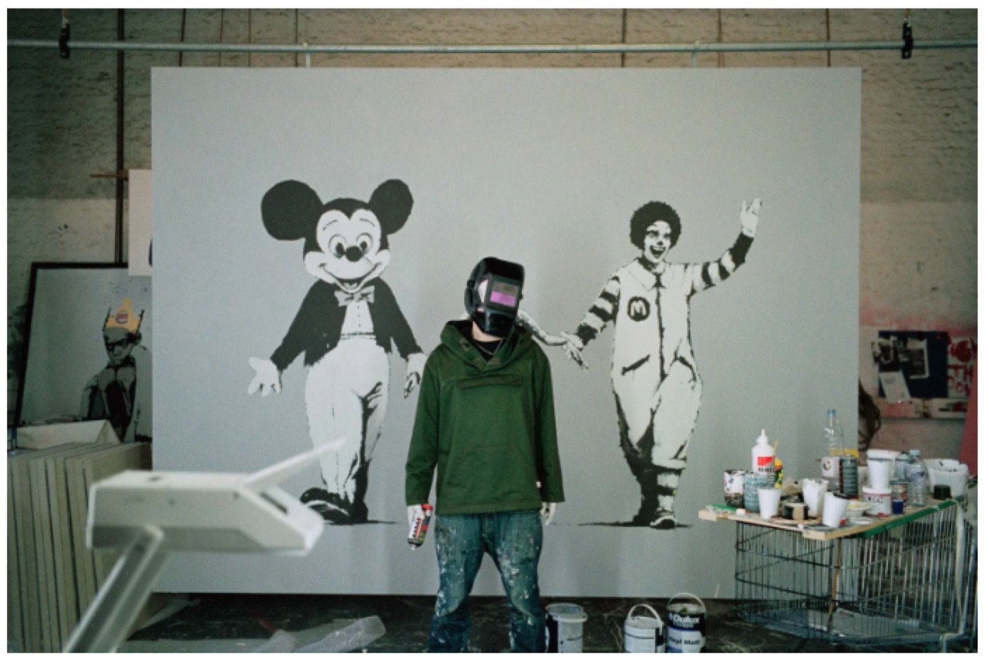 James Pfaff, welder's mask session, London, 2004.