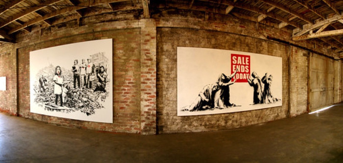 Sale Ends at the Barely Legal exhibition, Los Angeles, 2006.