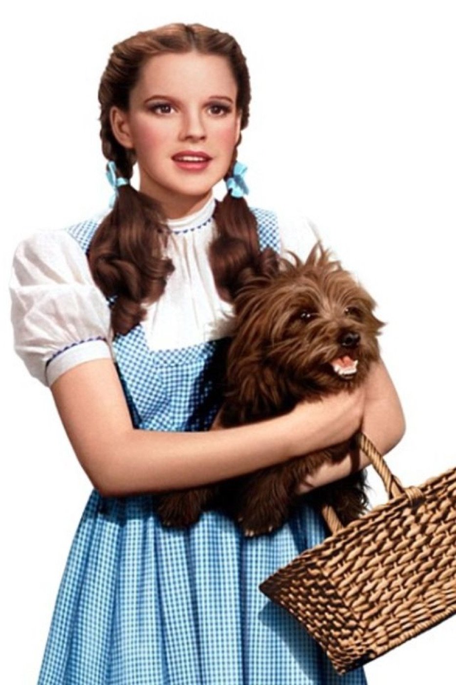 Judy Garland as Dorothy in The Wizard of Oz, 1939 — the figure Banksy transposes.