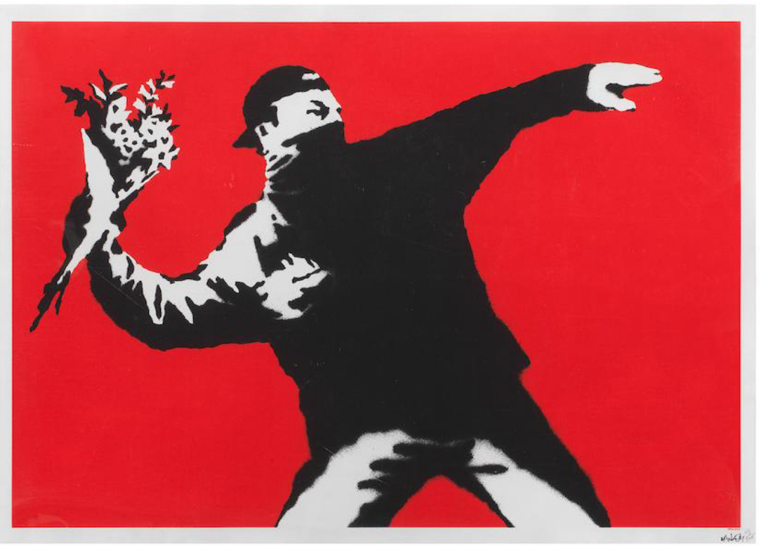 Banksy — Love is in the Air (signed)