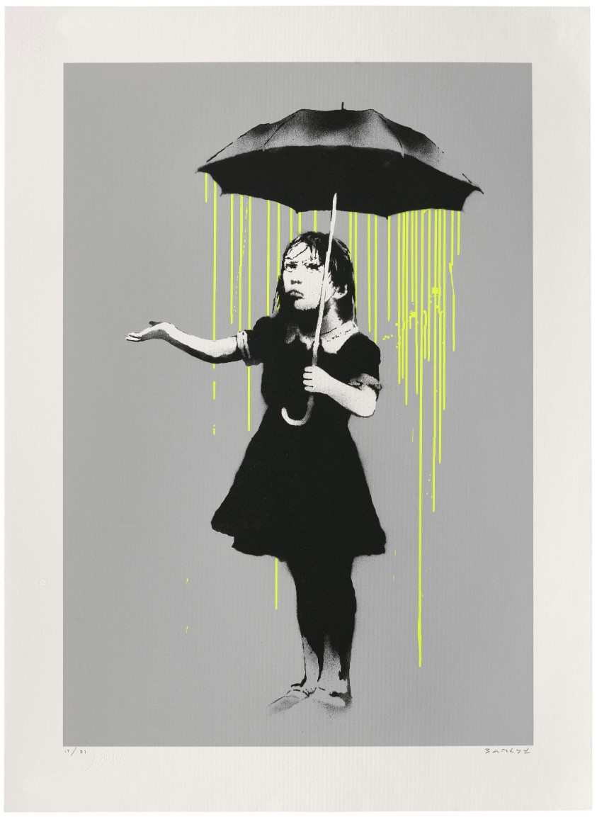 Banksy — Nola (Yellow Rain)
