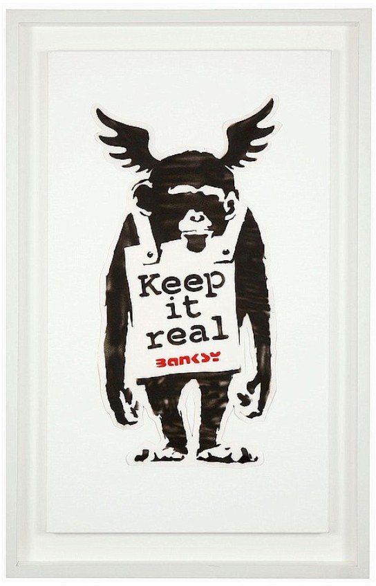 Banksy, Keep It Real Monkey, 2003
