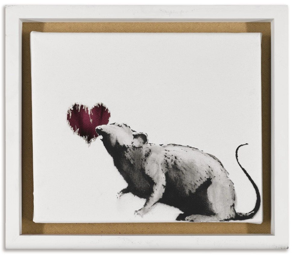Banksy, Rat and Heart, 2015