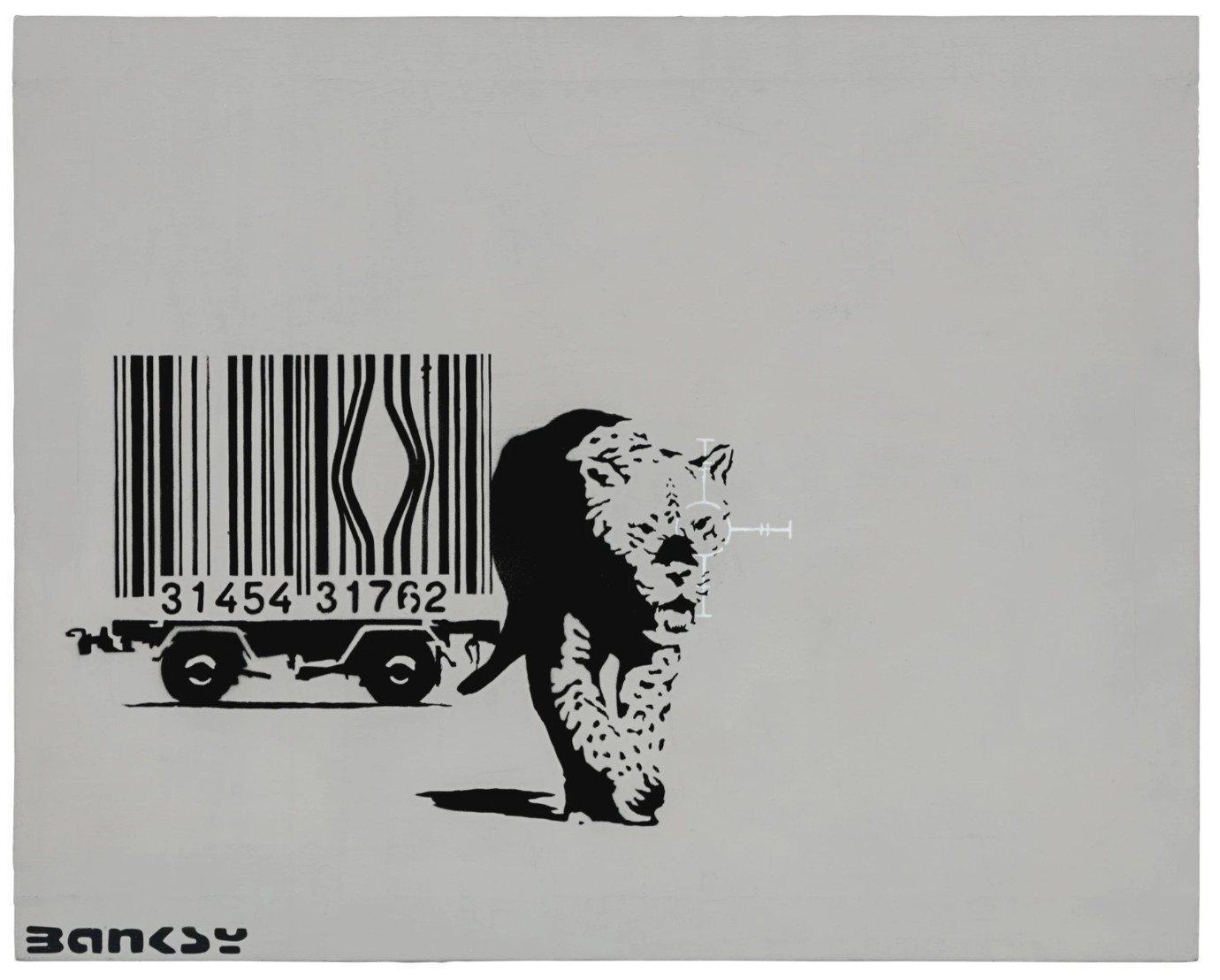 Banksy, Barcode Leopard, 2002