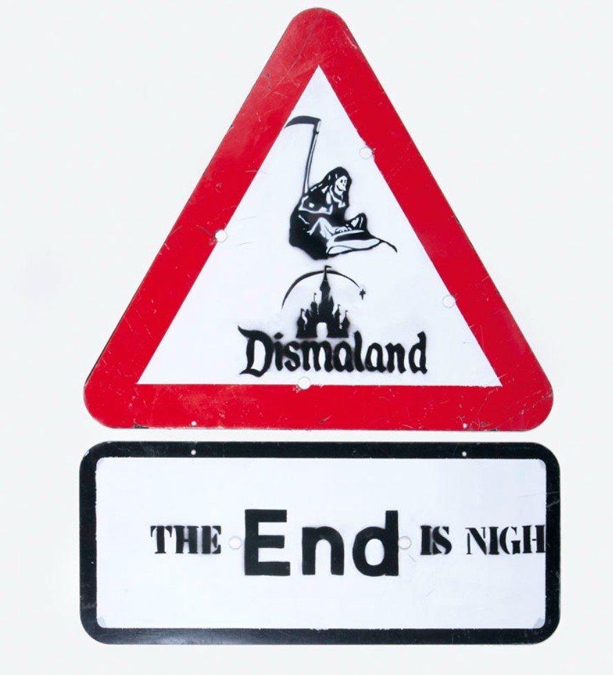 Banksy, Dismaland Road Signs, 2015