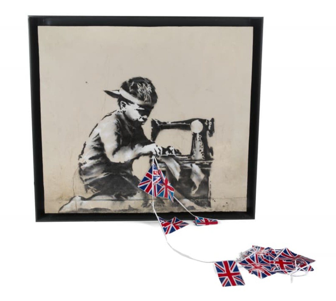 Banksy, Slave Labour (Bunting Boy), 2012