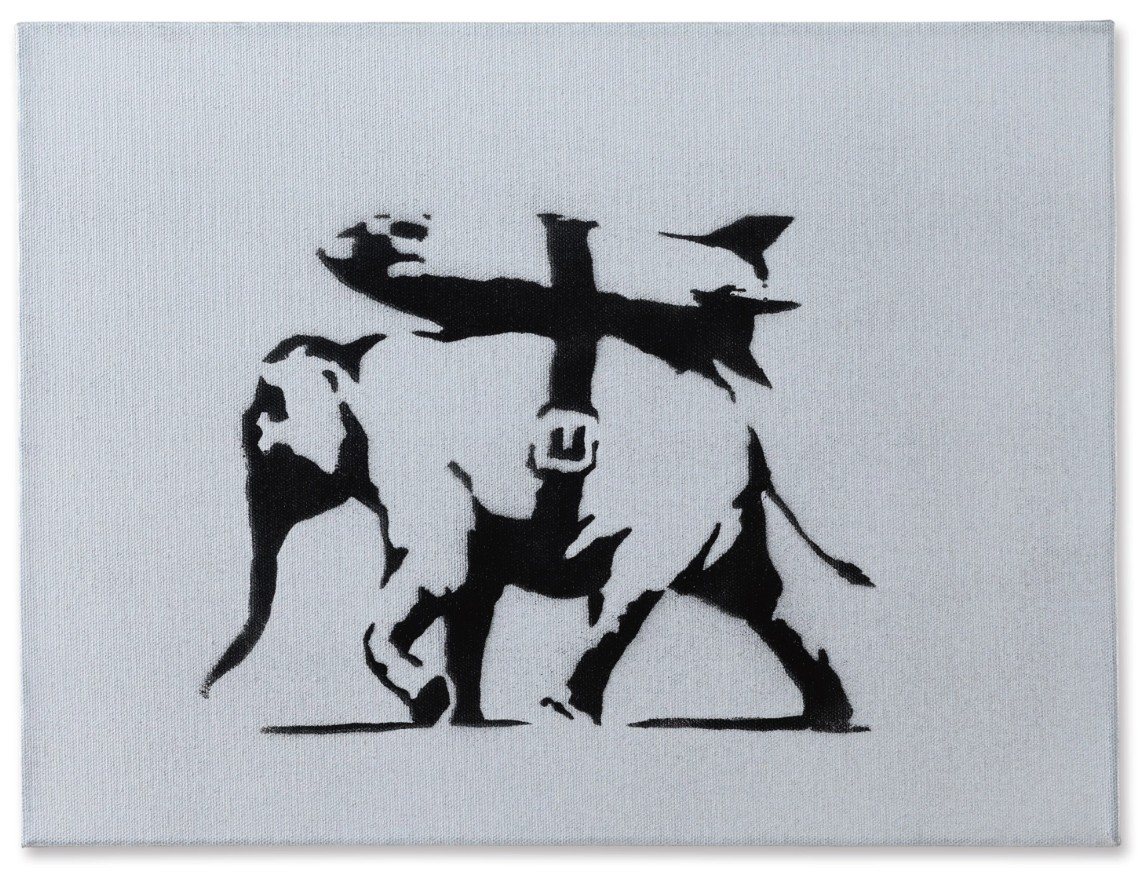 Banksy, Heavy Weaponry (Silver Edition), 2004