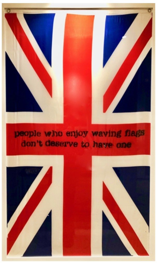 Banksy, People Who Enjoy Waving Flags…, 2003