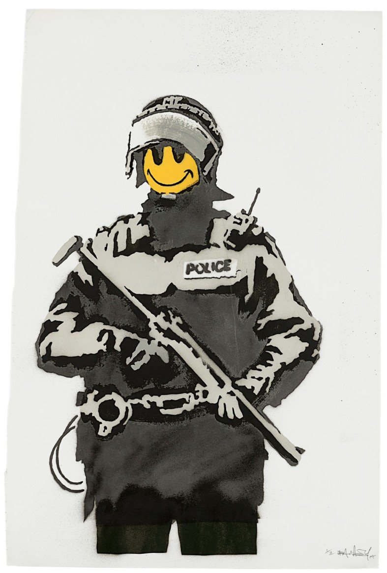 Banksy, Riot Cop, 2004