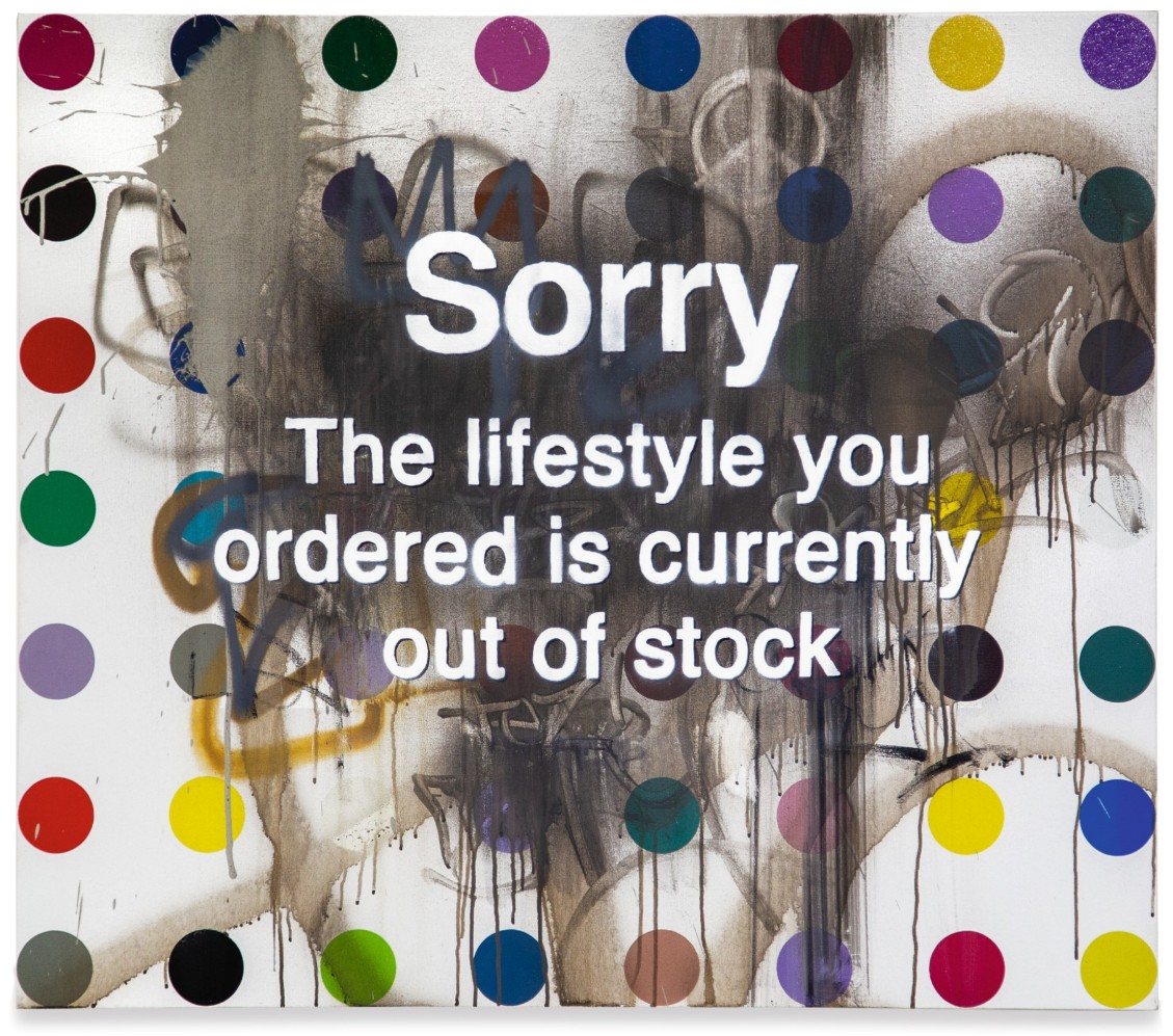 Banksy, Sorry The Lifestyle You Ordered…, 2014