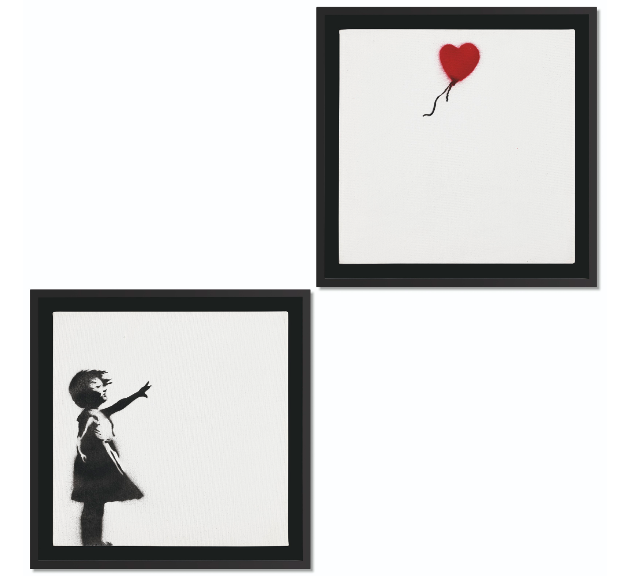 Banksy, Girl with Balloon (Diptych), 2005