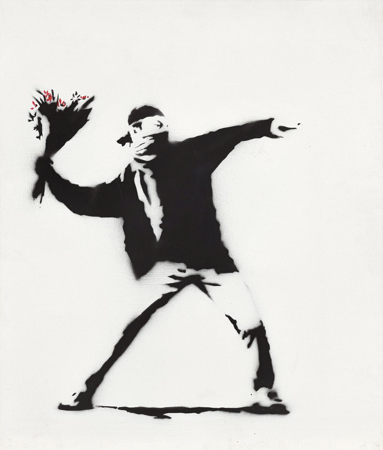 Banksy, Love Is In The Air, 2002
