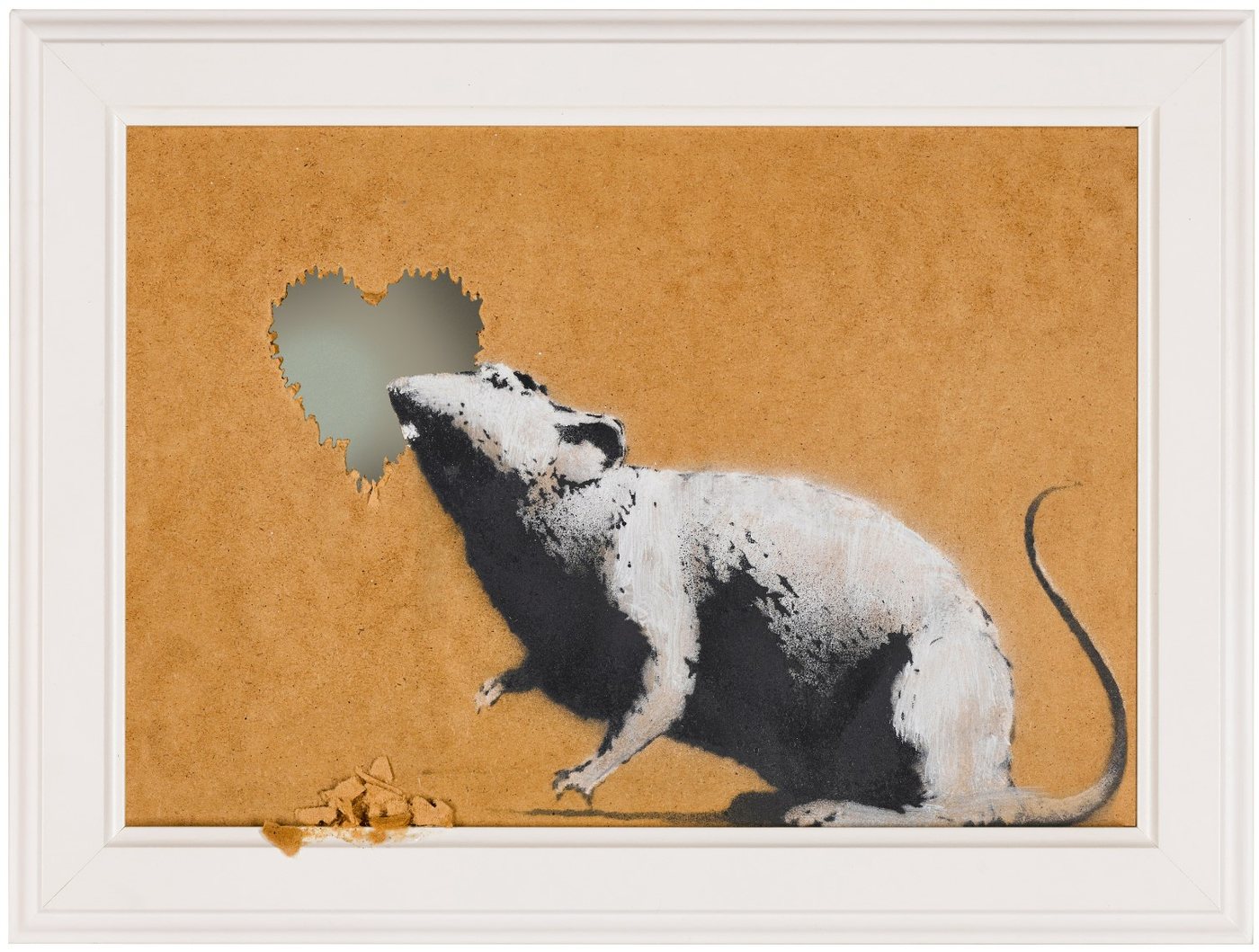 Banksy, Rat & Heart, 2014