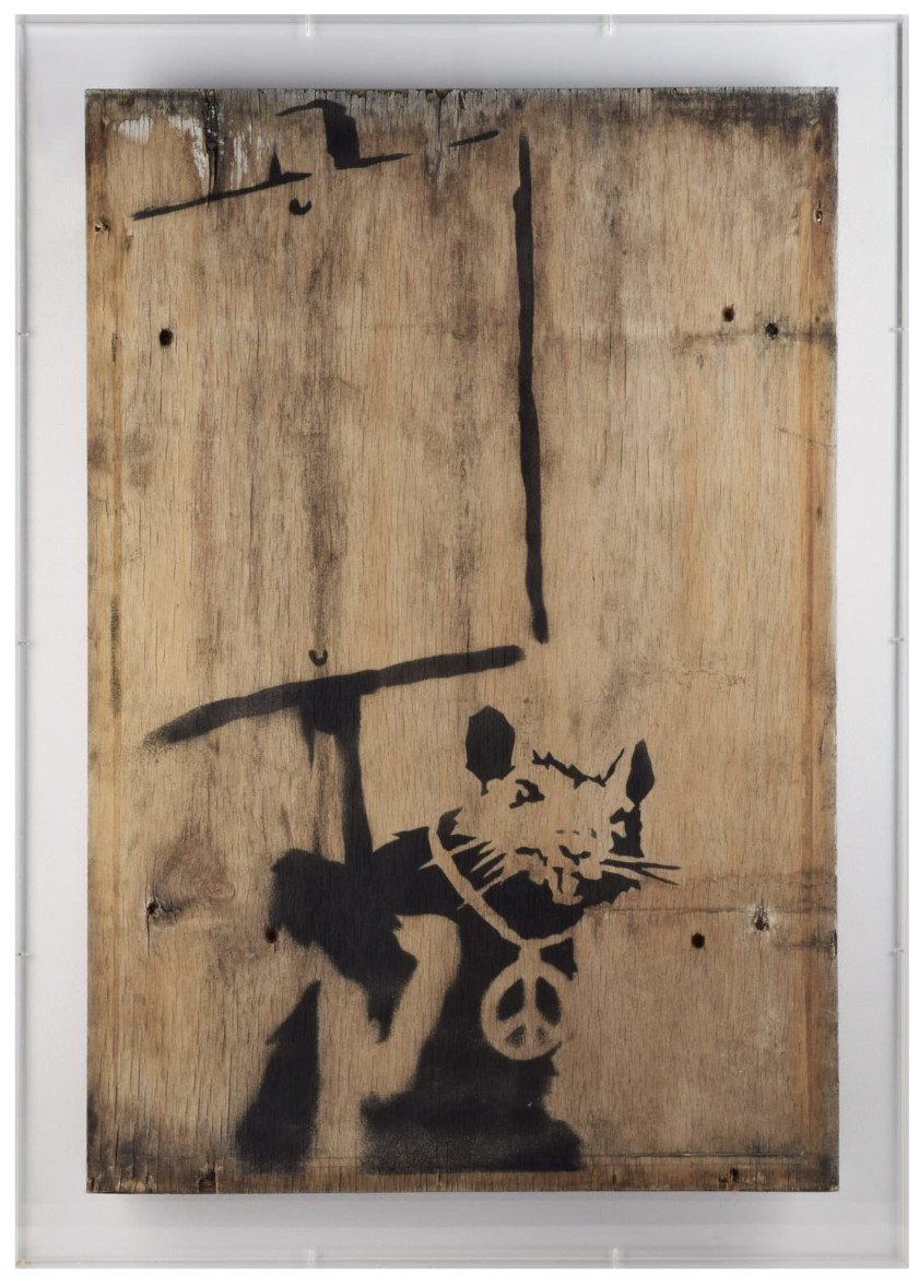 Banksy, Rat with Placard, 2004