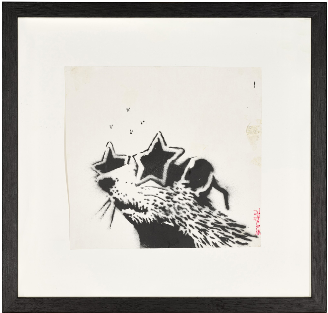 Banksy, Rat with Sunglasses Test Spray, 2009