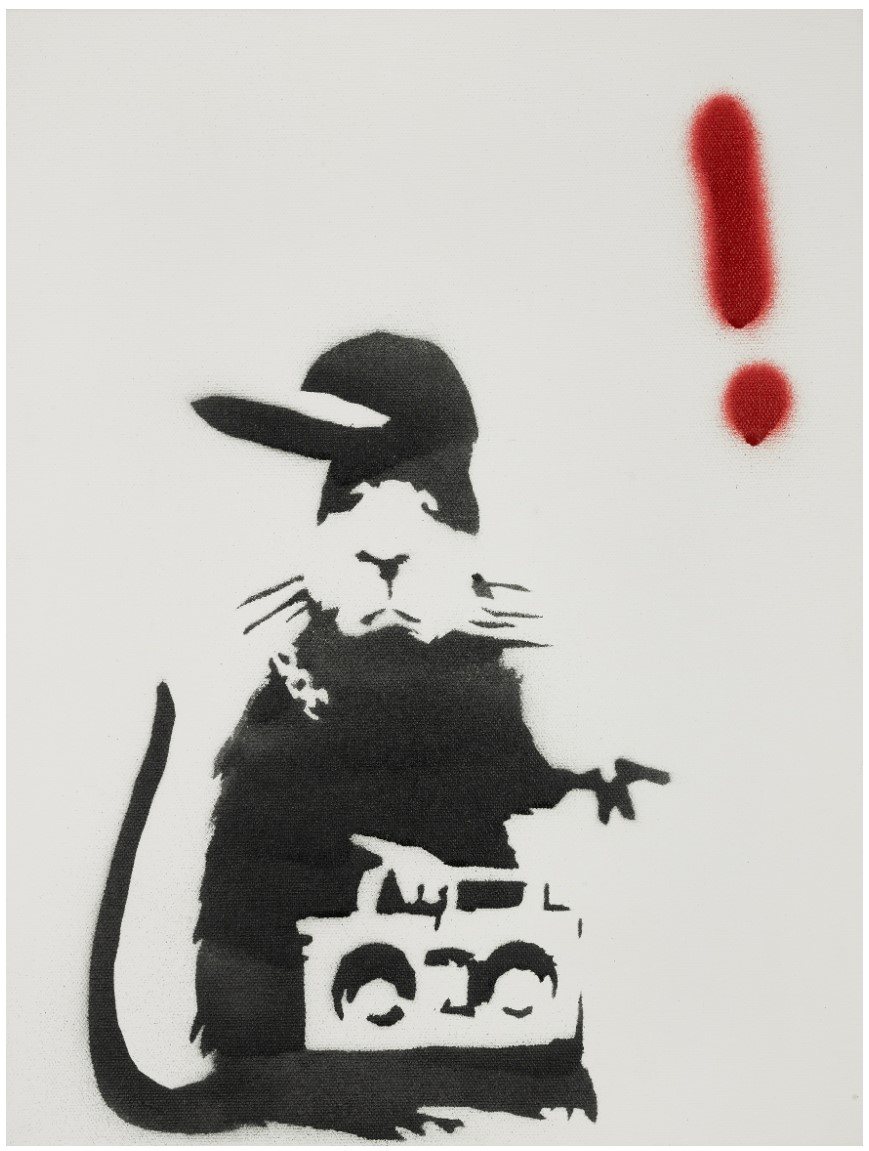 Banksy, Exclamation Rat, 2003