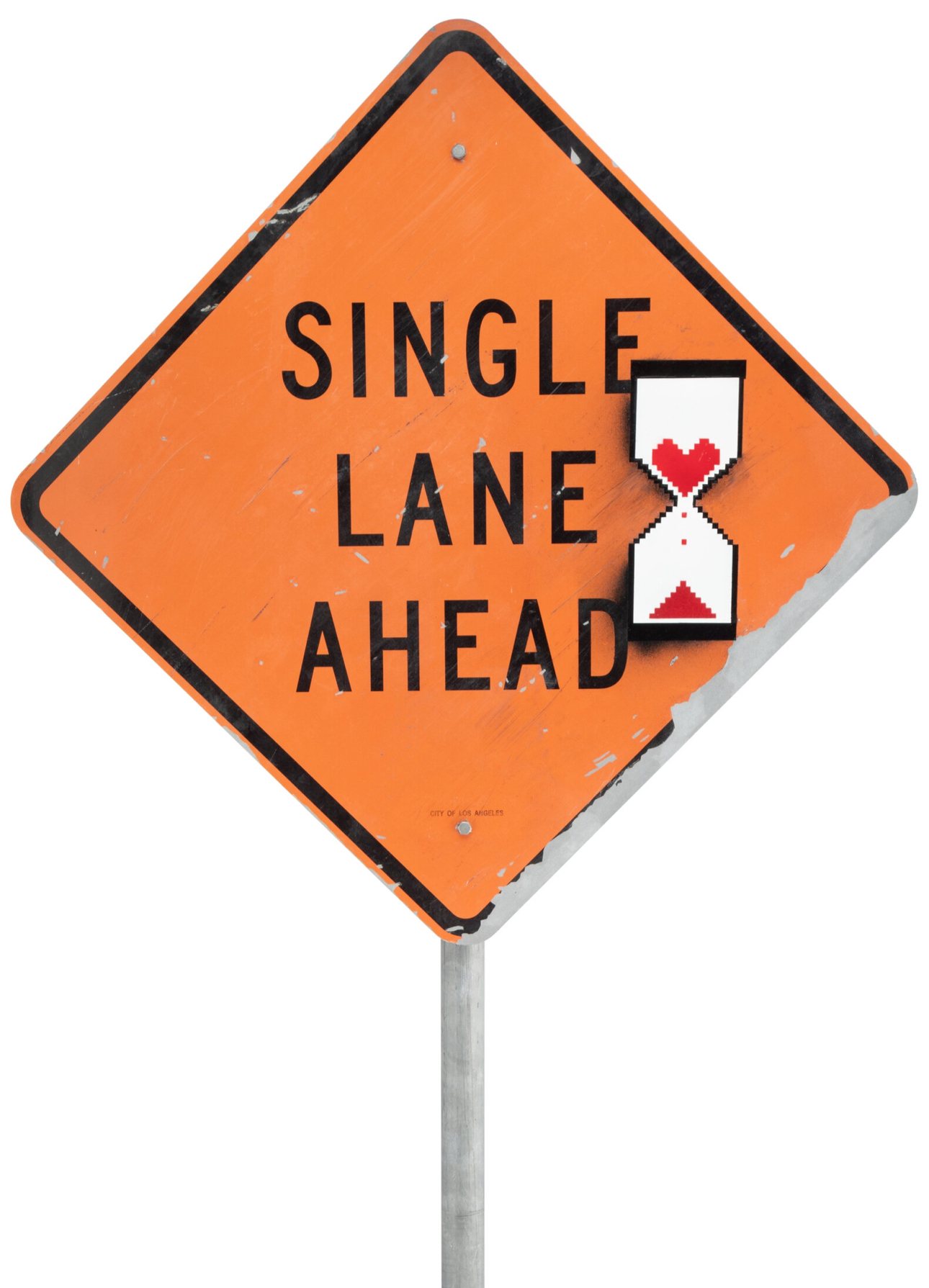 Banksy, Single Lane Ahead, 2011