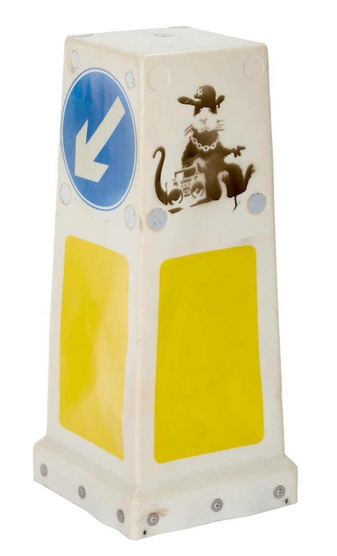 Banksy, Gangsta Rat Bollard, 2009