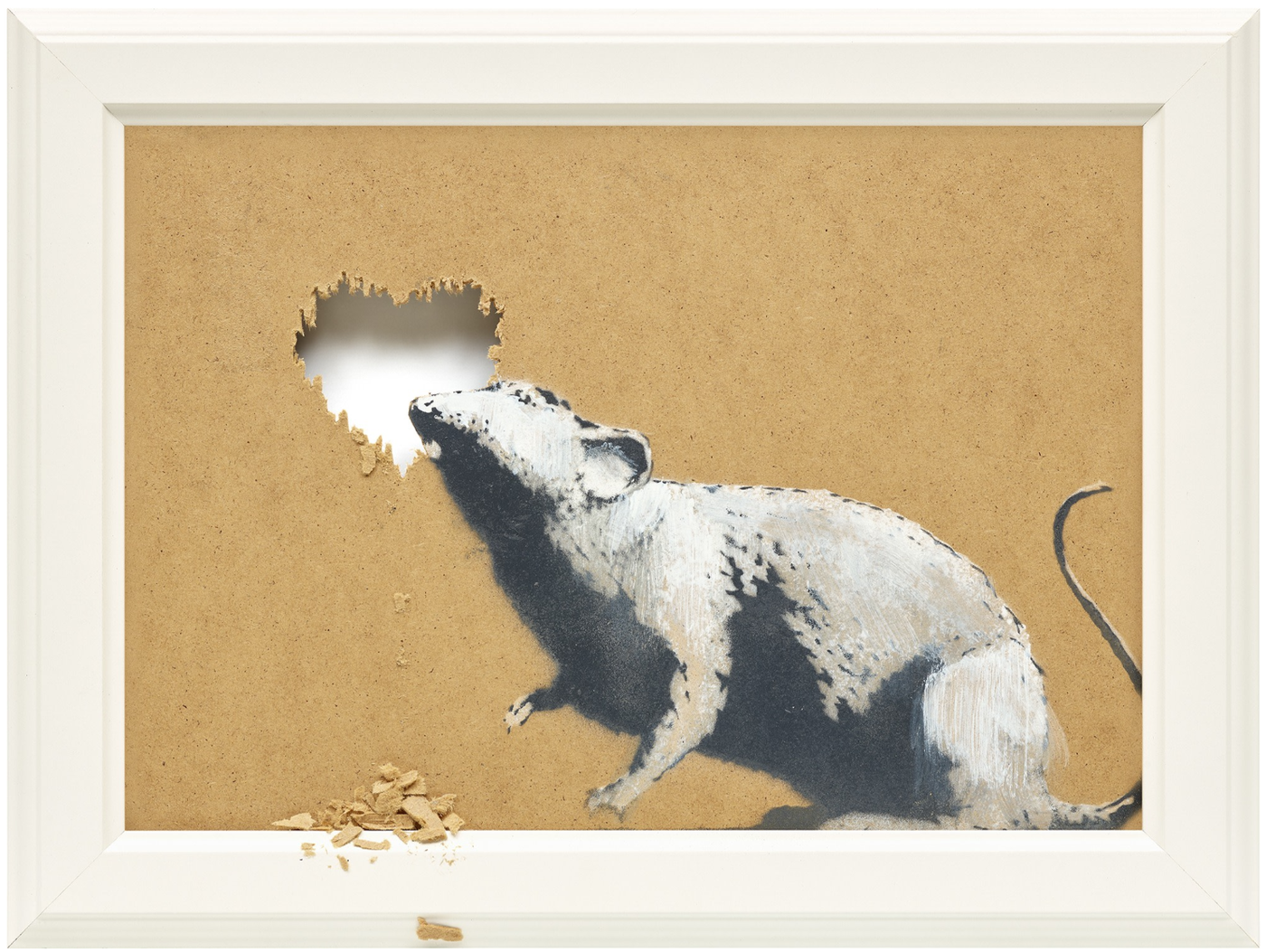 Banksy, Rat and Heart, 2014