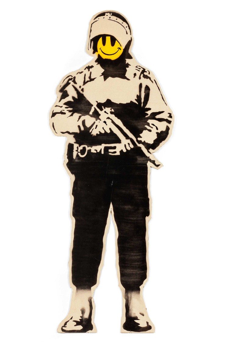 Banksy, Smiling Copper, 2003