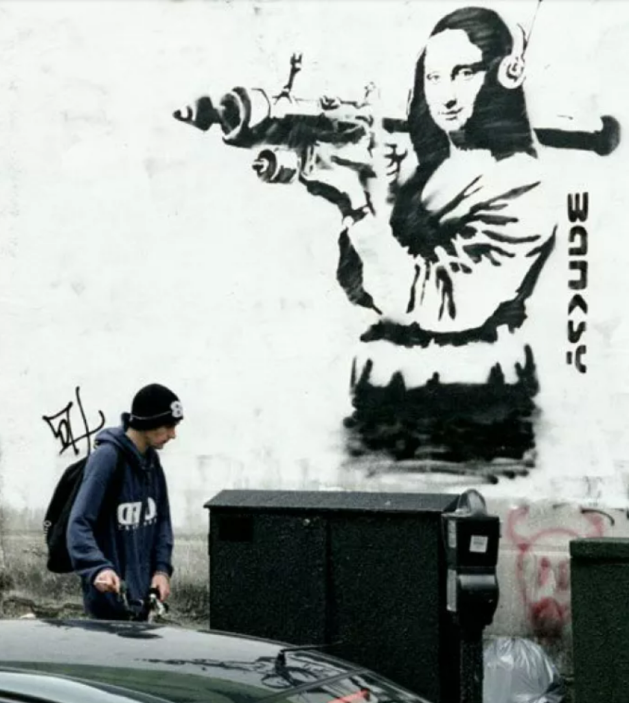 Mona Lisa with AK47, 2000 - Banksy Explained