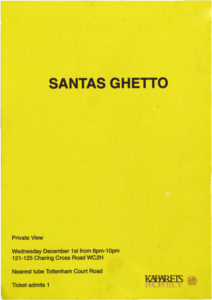 Carte Postale Banksy ‘Rude Bonhomme De Neige’ – Santa’s Ghetto 2005, Originale
