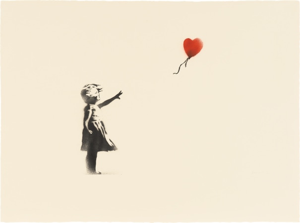 Girl With Balloon And Morons Sepia, 2007 - Banksy Explained